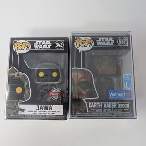 Funko Pop Star Wars Jawa 342 Special Edition & Darth Vader Endor 517 Art Series
